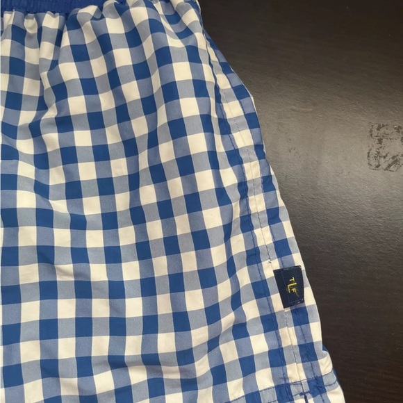 TF LAURENCE 4T White Blue SWIM BOARD SHORTS Trunks boys toddler ****READ**** - Picture 2 of 7